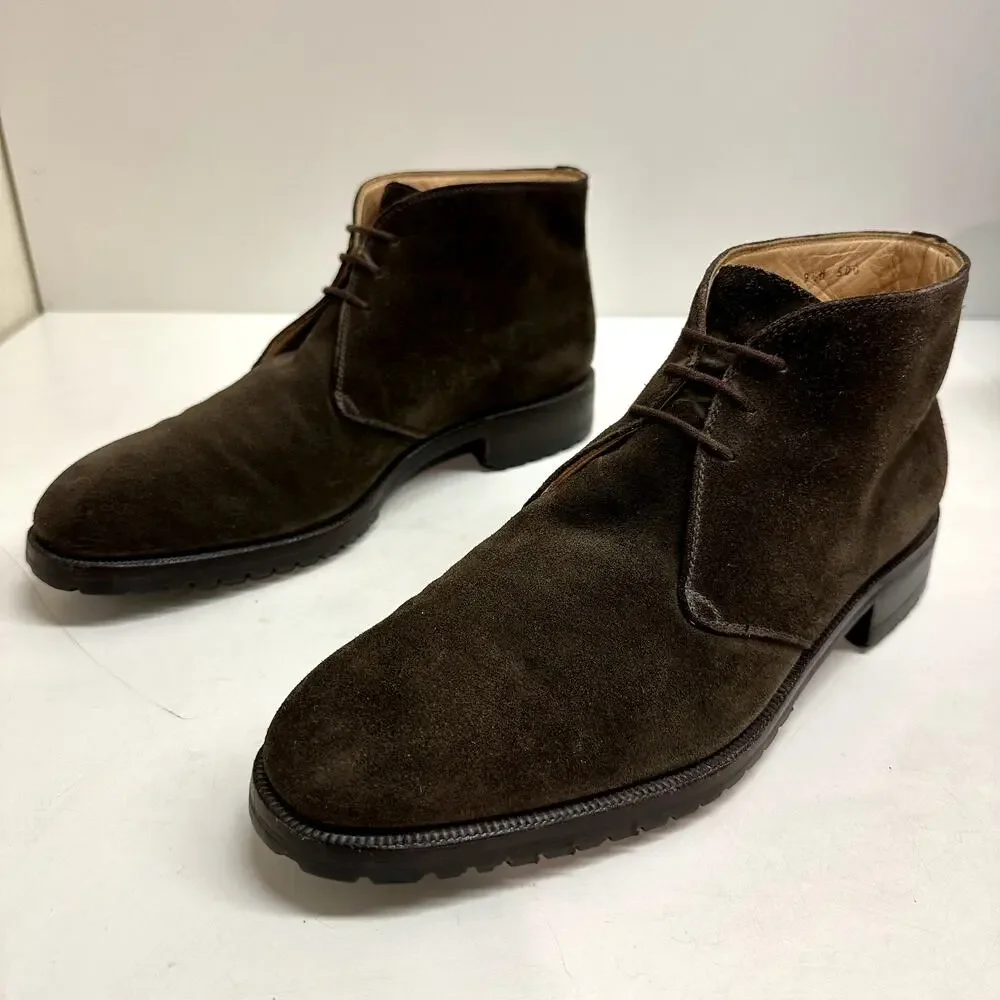 EUC Gravati x Wilkes Bashford Dark Brown Suede Chukka Boots Made in Italy 9.5